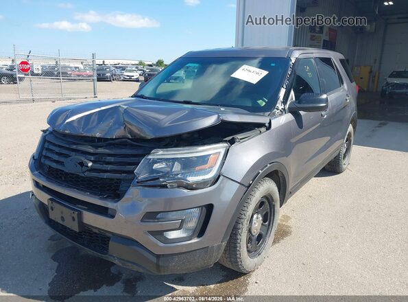 1FM5K8AR5HGA27964 2017 FORD POLICE INTERCEPTOR Gray Front left