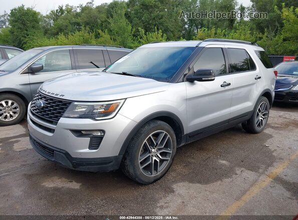 1FM5K8GT6JGC01310 2018 FORD FORD EXPLORER Серебряный Передняя левая четверть