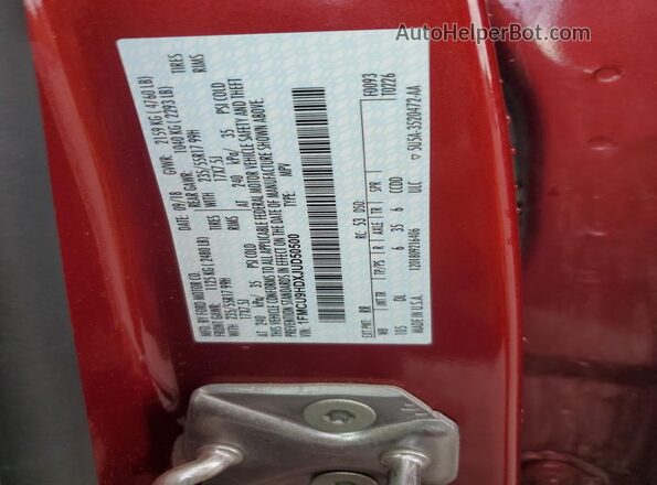 1FMCU9HDXJUD50500 2018 FORD ESCAPE Red 