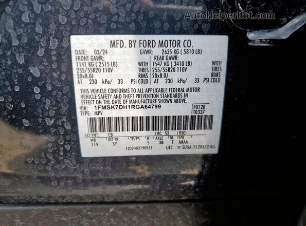 1FMSK7DH1RGA64799 2024 FORD FORD EXPLORER Blue 