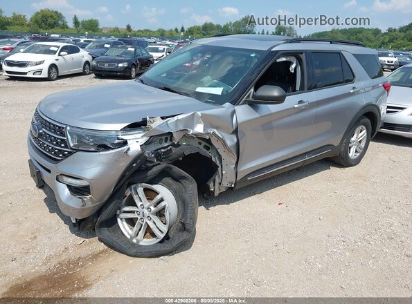 1FMSK8DH3MGC14524 2021 FORD FORD EXPLORER Silver წინა მარცხენა ხედი სამი მეოთხედიდან