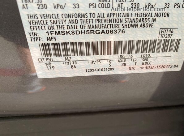 1FMSK8DH5RGA06376 2024 FORD FORD EXPLORER  Instrument cluster view