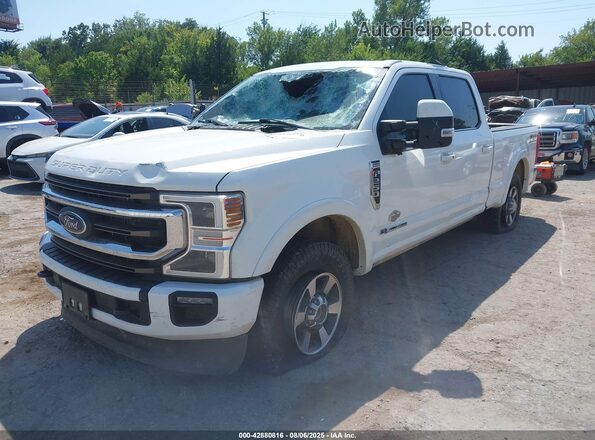 1FT7W2BT4MEC61348 2021 FORD F-250 White Vista tres cuartos delantera izquierda