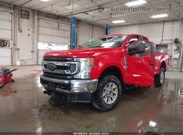 1FT7X2B60MEC45042 2021 FORD F-250 Red Vista tres cuartos delantera izquierda