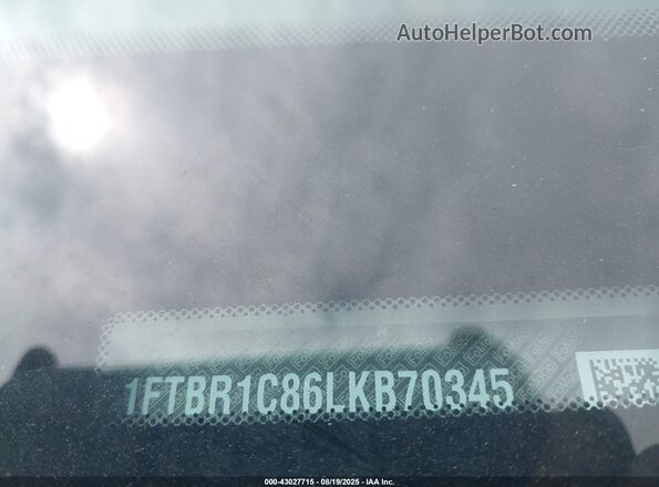 1FTBR1C86LKB70345 2020 FORD TRANSIT White Widok komory silnika