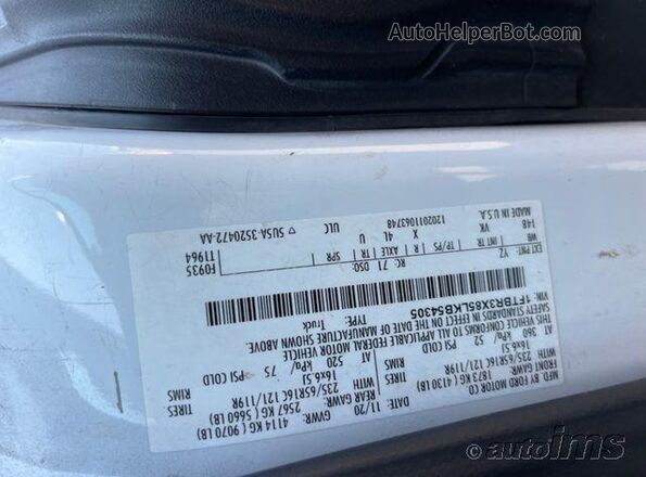 1FTBR3X85LKB54305 2020 FORD TRANSIT-250  