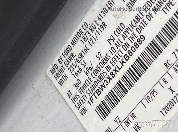 1FTBW3X8XLKB80889 2020 FORD TRANSIT-350  
