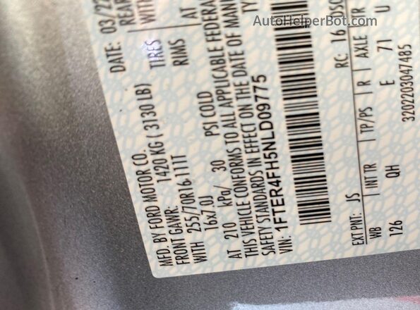 1FTER4FH5NLD09775 2022 FORD RANG  