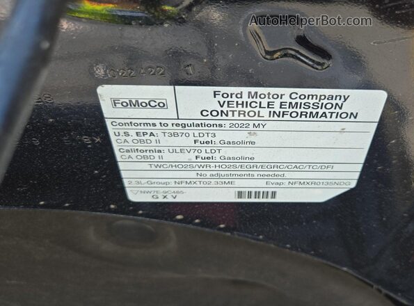 1FTER4FH9NLD10539 2022 FORD RANG  