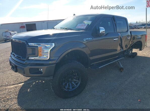 1FTEW1E50LKE92875 2020 FORD F150 Серый Передняя левая четверть
