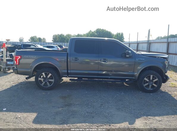 1FTEW1EG2GKF67616 2016 FORD F150 Gray Rear interior view