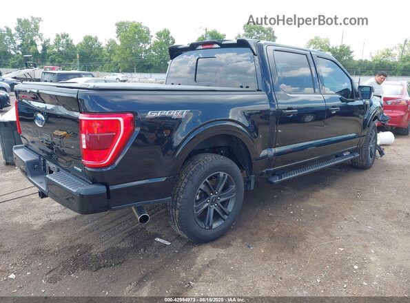 1FTEW1EP8NFA25586 2022 FORD F150 Черный Задняя правая четверть