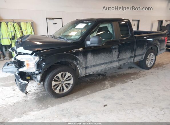 1FTEX1EP0JFA30000 2018 FORD F150 Black Առջևի ձախ երեք քառորդ տեսարան