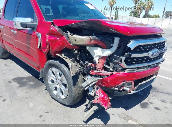 1FTFW1E55MFA85939 2021 FORD F150 Red Front view