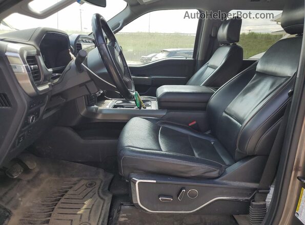1FTFW1E86MFA99150 2021 FORD F150 Gray Vista interior delantera