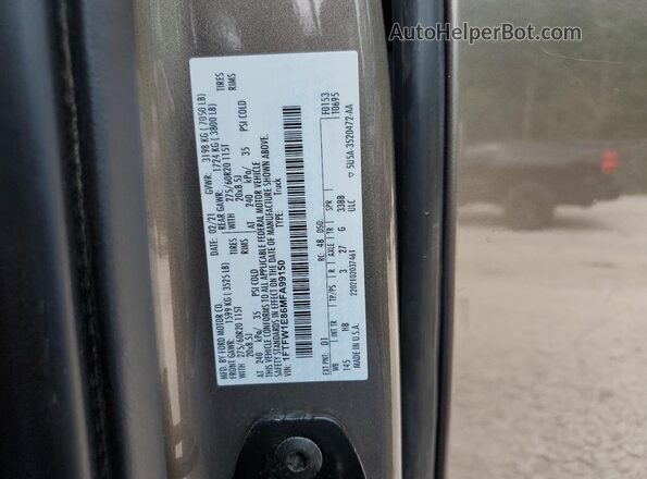 1FTFW1E86MFA99150 2021 FORD F150 Gray Vista del compartimento del motor