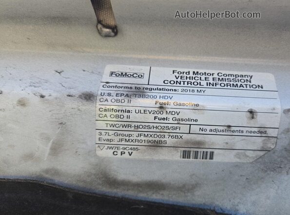 1FTKR3XM9JKB56472 2018 FORD TRANSIT-250  ძრავის განყოფილების ხედი