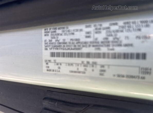 1FTYR1YG3JKA45097 2018 FORD TRANSIT-250  