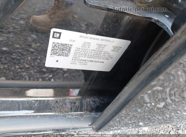 1G1ZD5ST2MF023436 2021 CHEVROLET MALIBU Black Widok komory silnika