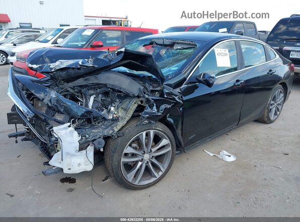 1G1ZD5ST8MF022405 2021 CHEVROLET MALIBU Black წინა მარცხენა ხედი სამი მეოთხედიდან