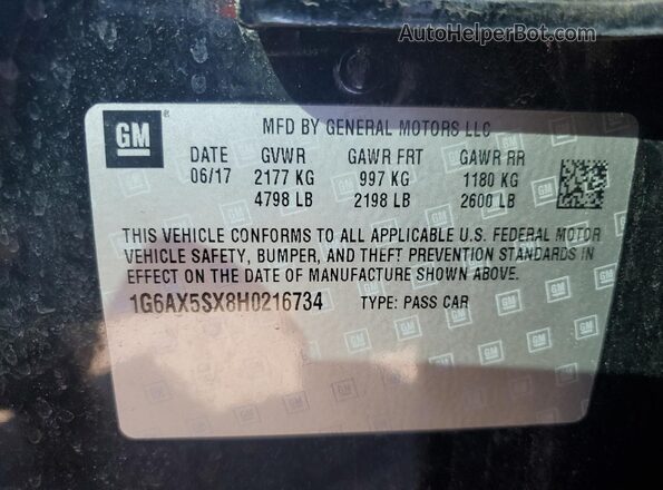 1G6AX5SX8H0216734 2017 CADILLAC CTS Black 