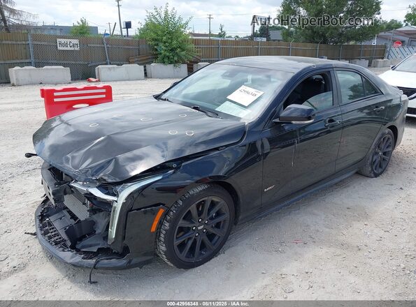 1G6DH5RL0P0129082 2023 CADILLAC CT4 Black Առջևի ձախ երեք քառորդ տեսարան