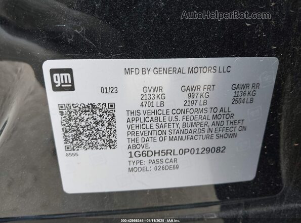 1G6DH5RL0P0129082 2023 CADILLAC CT4 Black Շարժիչի բաժամունքի տեսք