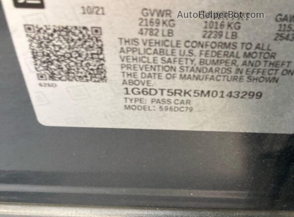 1G6DT5RK5M0143299 2021 CADILLAC CT5  Вид панели приборов