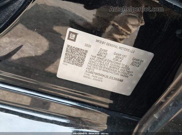 1G6DW5RK2L0136848 2020 CADILLAC CT5 Black Vista del compartimento del motor