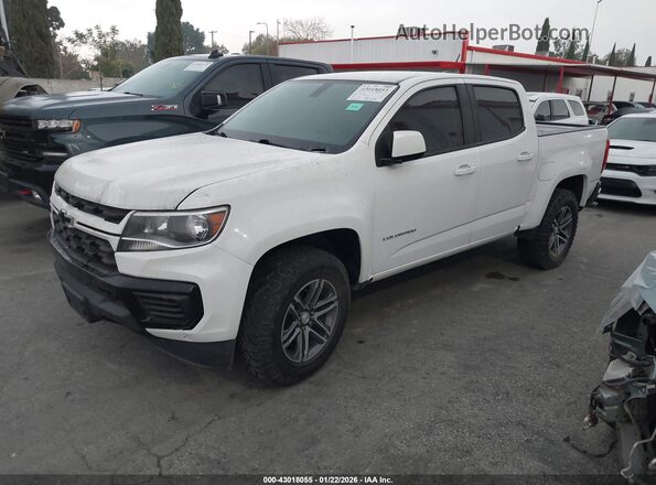 1GCGSBEA4M1108952 2021 CHEVROLET COLORADO White წინა მარცხენა ხედი სამი მეოთხედიდან