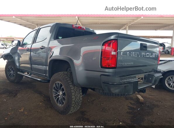 1GCGTEEN4M1292453 2021 CHEVROLET COLORADO Gray Trasero izquierdo