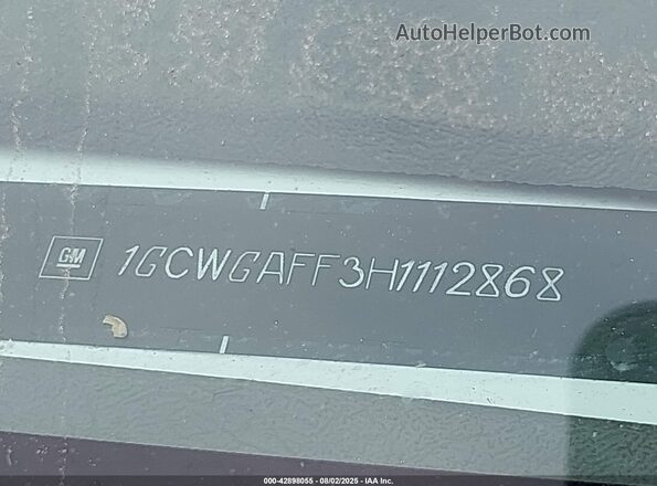 1GCWGAFF3H1112868 2017 CHEVROLET EXPRESS White Շարժիչի բաժամունքի տեսք