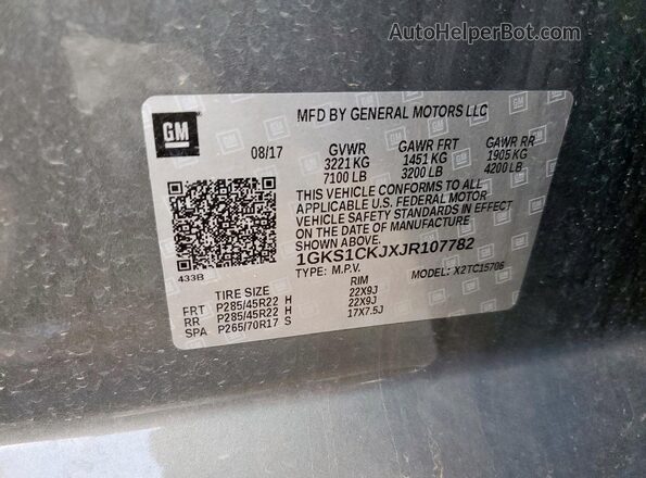 1GKS1CKJXJR107782 2018 GMC YUKON Green 