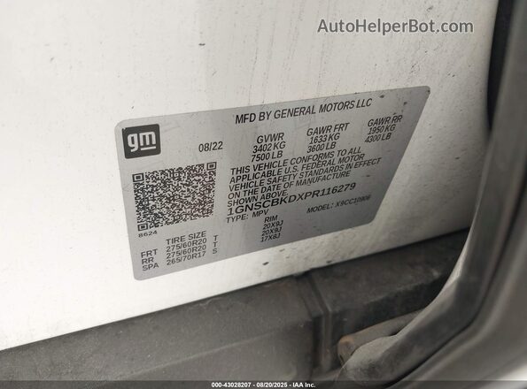 1GNSCBKDXPR116279 2023 CHEVROLET SUBURBAN White Widok komory silnika