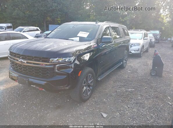 1GNSKDKD7NR299426 2022 CHEVROLET SUBURBAN Black წინა მარცხენა ხედი სამი მეოთხედიდან