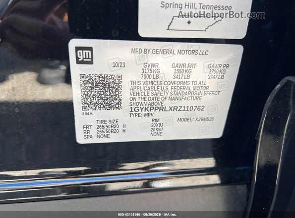 1GYKPPRLXRZ110762 2024 CADILLAC OTHER Black 