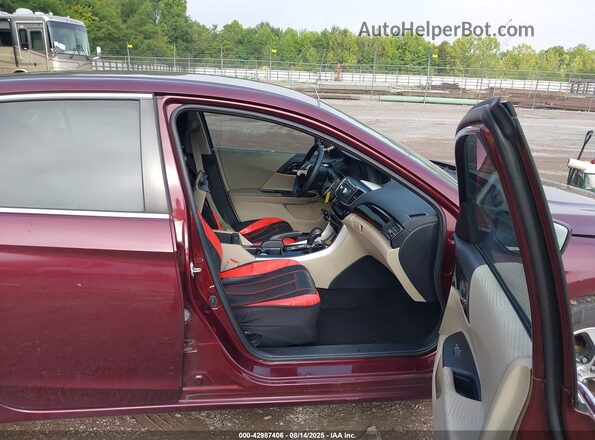 1HGCR2F37GA155487 2016 HONDA ACCORD Maroon Front interior view