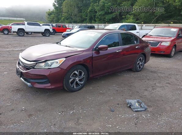 1HGCR2F37GA155487 2016 HONDA ACCORD Maroon Front left