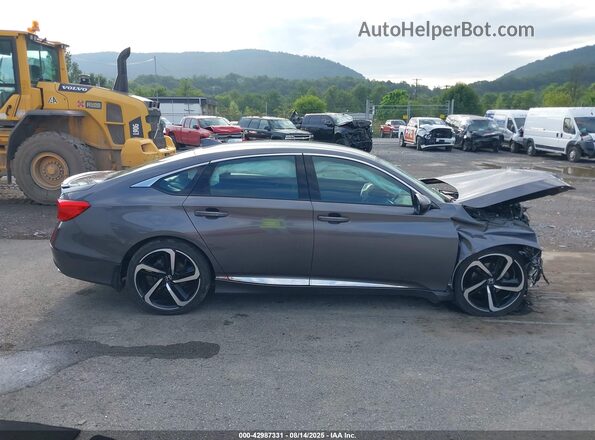 1HGCV1F13MA046749 2021 HONDA ACCORD Серый Вид задней части салона