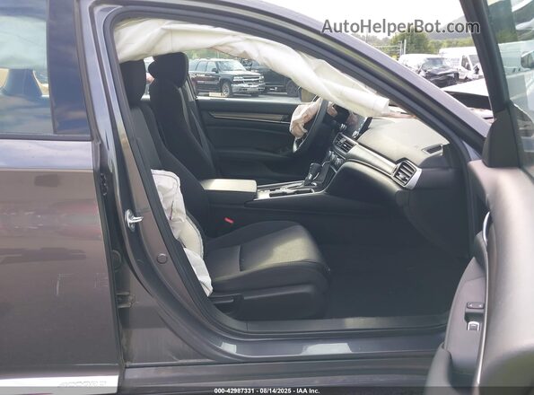 1HGCV1F13MA046749 2021 HONDA ACCORD Серый Вид салона спереди