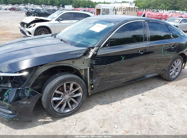 1HGCV1F1XMA027146 2021 HONDA ACCORD Black Widok z przodu