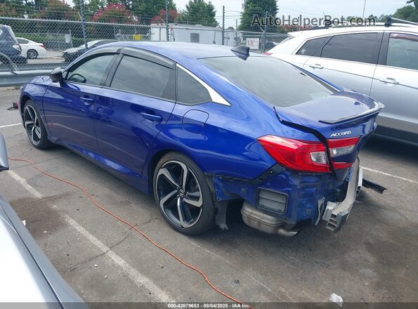 1HGCV1F30MA065809 2021 HONDA ACCORD Blue Rear left