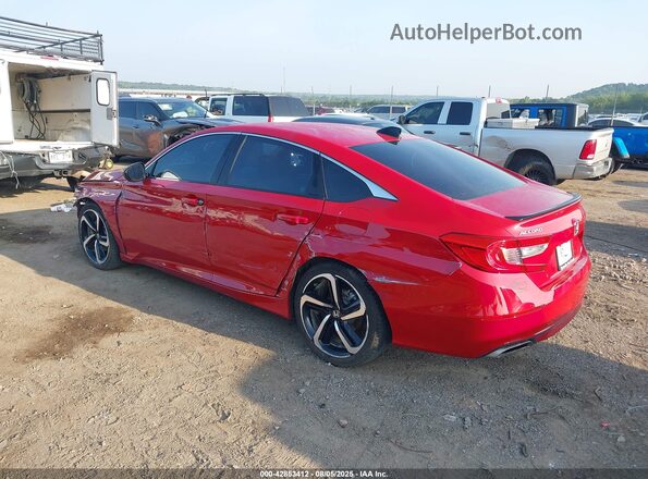 1HGCV1F30MA089138 2021 HONDA ACCORD Red Задня ліва чверть