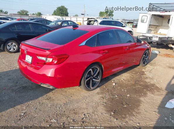1HGCV1F30MA089138 2021 HONDA ACCORD Red Задня права чверть
