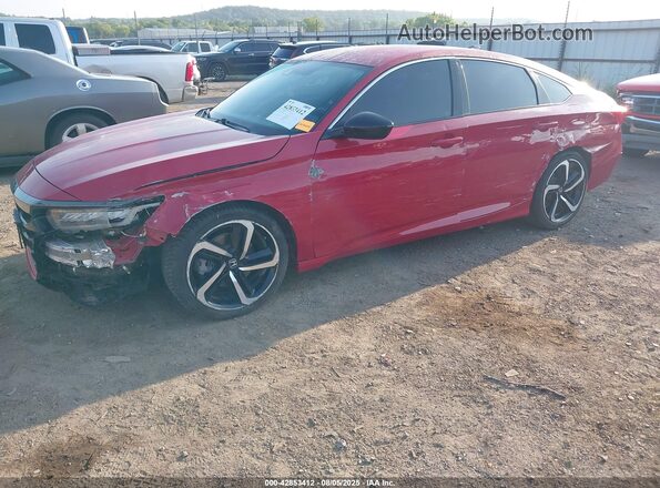 1HGCV1F30MA089138 2021 HONDA ACCORD Red Вид спереду