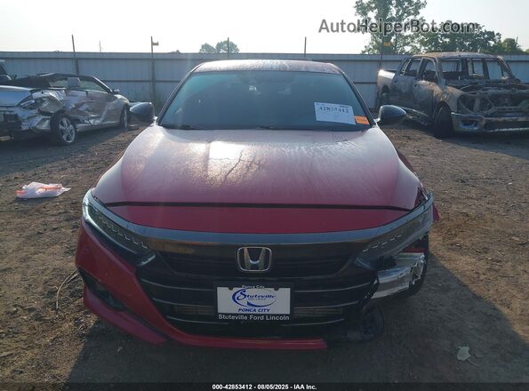 1HGCV1F30MA089138 2021 HONDA ACCORD Red Вид щитка приладів