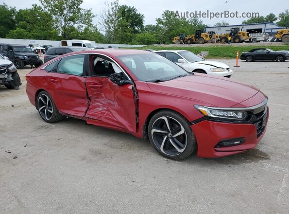 1HGCV1F33JA224575 2018 HONDA ACCORD Red 