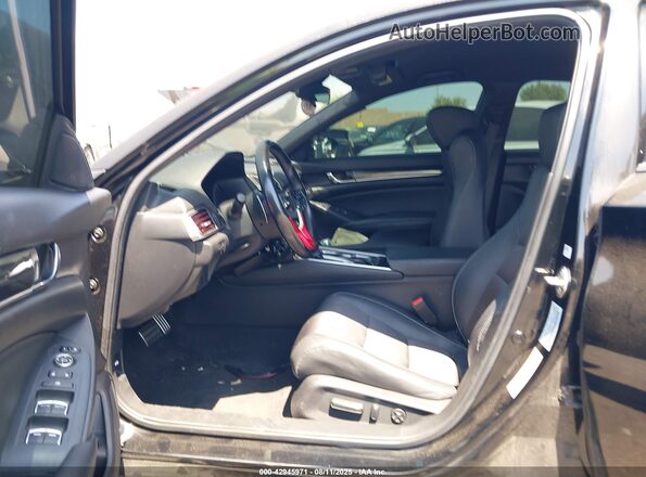 1HGCV1F33LA085597 2020 HONDA ACCORD Black Вид салону спереду