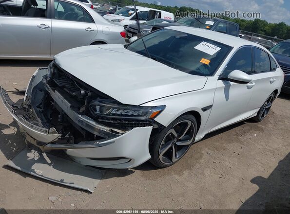 1HGCV1F34LA145063 2020 HONDA ACCORD Белый Передняя левая четверть