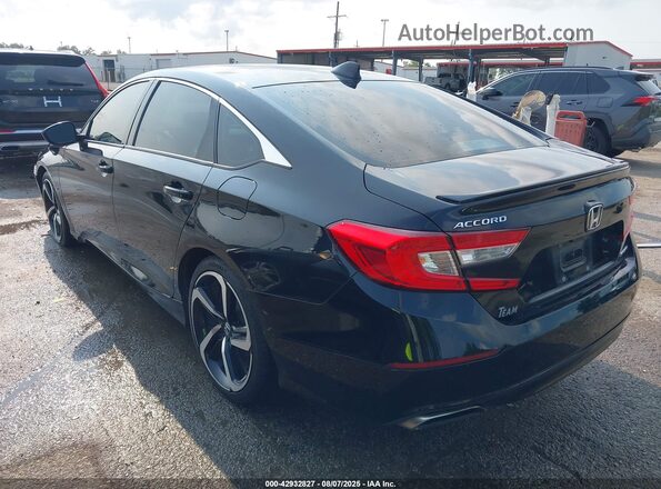 1HGCV1F35MA109593 2021 HONDA ACCORD Black Trasero izquierdo